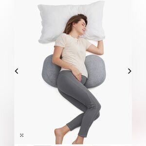 MOM COZY GREY PREGNANCY NURSING BELLY STOMACH BACK SUPPORT PILLOW NEW
